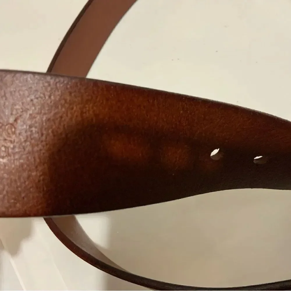 New TONLY MONDERS Belt Men’s sz 48 Brown Leather length: 60” buckle included